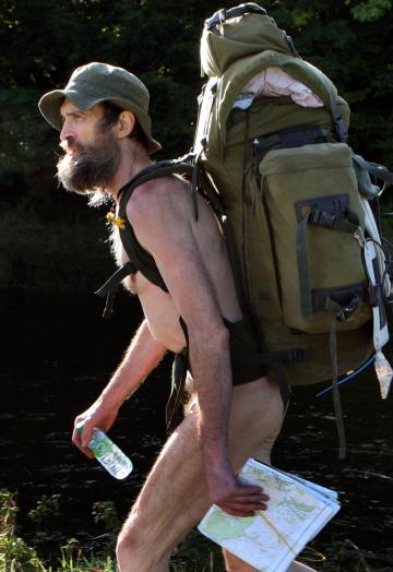 appalachian naked hiker
